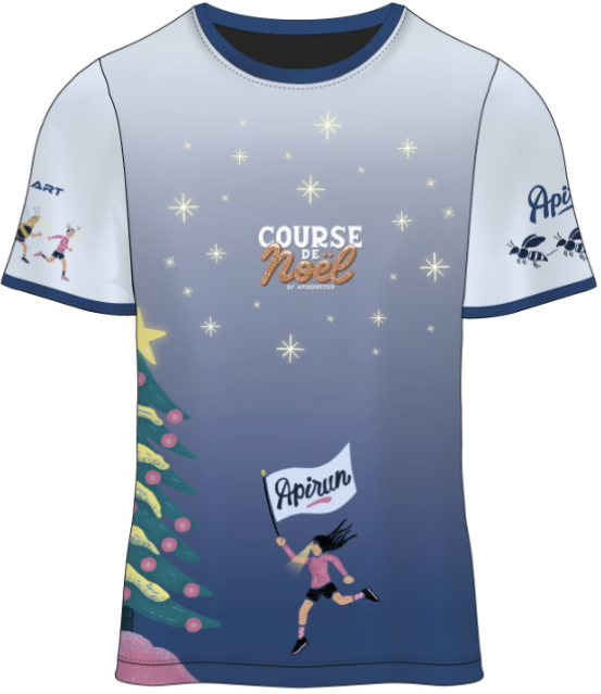 t shirt course de noel Liffré